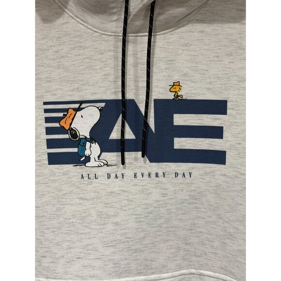 American Eagle + Snoopy Collab. Printed Gray Hoodie With Kangaroo Pocket Soft - Picture 3 of 8